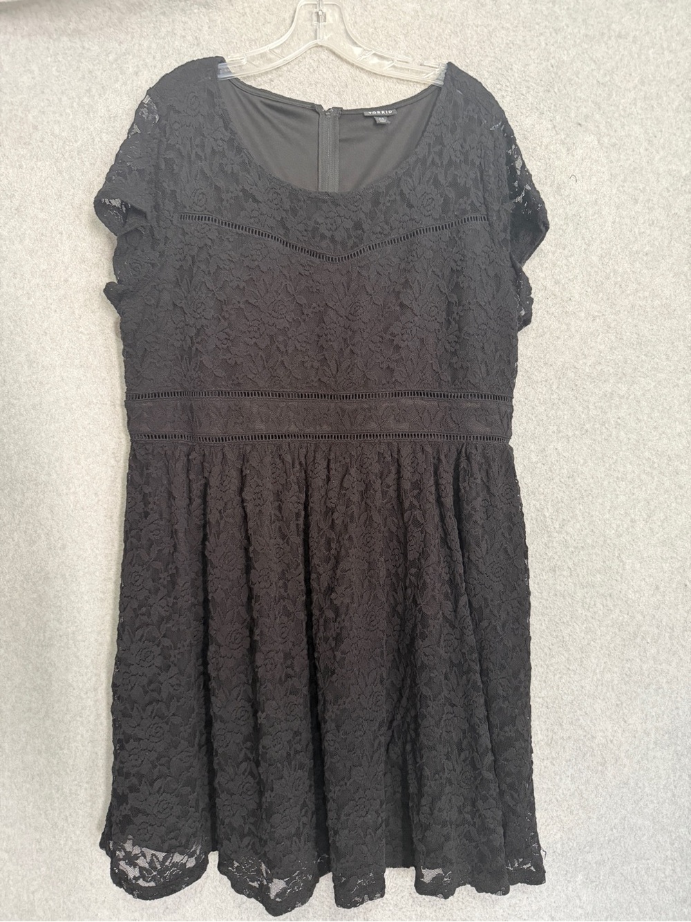 torrid Black Lace Scoop-Neck Fit & Flare Dress SZ 20